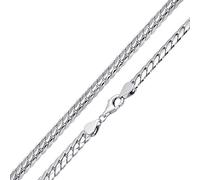 MATERIA by Matthias Wagner Men's Solid Curb Chain Necklace Jewelry 925 Silver 6 mm Wide Rhodium-Pl, Sterling Silver