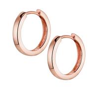 MATERIA by Matthias Wagner Small Creole Earrings Silver 925 - Folding Hoop Earrings Silver, Gold or Rose Gold Plated 17 mm, 17.3 Millimeter, Sterling Silver