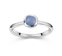 MATERIA by Matthias Wagner Square gemstone ring silver 925 for women, Gemstone, Chalcedony