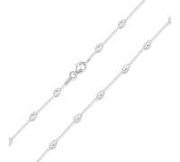 MATERIA by Matthias Wagner Women's necklace with beads 925 sterling silver necklace K90, Sterling Silver