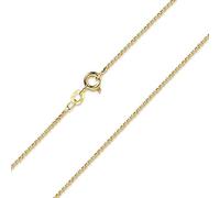 Materia K100 Venetian Chain Gold Women's Necklace Jewellery 925 Silver Gold-Plated 1.2 mm for Women Girls in Box