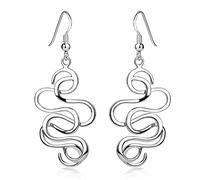 Materia ladies earrings, fire flame, Fuoco 925, silver earrings, modern rhodium plated includingBox, 271.