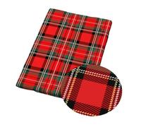 Material for Sewing 50 * 145cm Christmas Plaid Grid Patchwork Polyester Cotton Fabric for Tissue Sewing Quilting Fabrics Needlework Material(1152807)