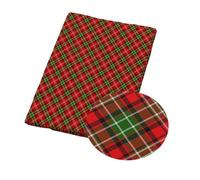 Material for Sewing 50 * 145cm Christmas Plaid Grid Patchwork Polyester Cotton Fabric for Tissue Sewing Quilting Fabrics Needlework Material(1128677)