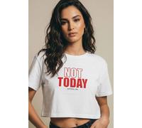 Material Girl Women's Not Today Crop Top in White | Size: Small Material Girl White S