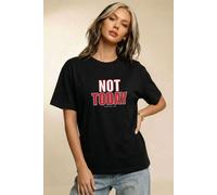 Material Girl Women's Not Today Oversized Tee in Black | Size: Small Material Girl Black S