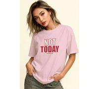 Material Girl Women's Not Today Oversized Tee in Light Pink | Size: Large Material Girl Light Pink L