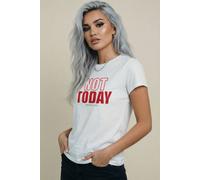Material Girl Women's Not Today Oversized Tee in White | Size: Small Material Girl White S