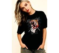 Material Girl Women's Tiger Oversized Tee in Black | Size: Medium Material Girl Black M