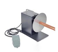 Material Rewinder, 40/60/90cm Poster Rewinder, 175mm Disc, 400 RPM, Foot Switch, for Wallpaper, Plastics, Fabric