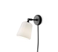 Material Wall Lamp White Opal Glass