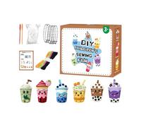 Materiali per creare - Progetto feltro tè al Latte, kit artistico educativo, ragazze Ragazzi adolescenti 3 anni in su, attività di viaggio scolastico, giocattolo didattico per giornate piovose, sv