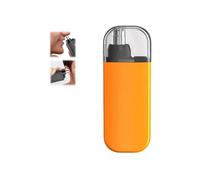 Materiatl Portable Nose Hair Trimmer, Rechargeable 2 in 1 Electric Portable Ear and Nose Hair Trimmer, Manual 360 Rotating Noses Trimmer for Men and Women, Dual Blade(Orange)