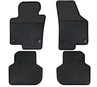 Matericuo Car Floor Mats Custom Fit for 2010-2018 Volkswagen Jetta Sedan Full Black Rubber Auto Liner Mats All Weather Protection Heavy Duty Odorless