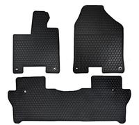 Matericuo Car Floor Mats Custom Fit for 2019-2021 Honda Passport Full Black Rubber Auto Liner Mats All Weather Protection Heavy Duty Odorless