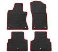 Matericuo Car Rubber Floor Mat for Infiniti Q50 2014-2021 Custom Fit Black Red Auto Liner Mats All Weather Protection Heavy Duty Odorless