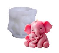 Maternal Elephant Mold, 3D Silicone Casting, 4.3 Inch Mom and Calf Shape with Soft Build, Flexible Resin Crafting Material, Animal Sculpture with Realistic Style, Desktop Ornament for Home and Office