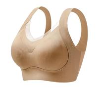 Maternity And Pregnancy Leggings Seamless Underwear For Women For Small Ruched Breasts And Side Breasts Lifting And Supporting Anti-Sagging Without Steel Ring Beautiful Body Night, khaki, XXL