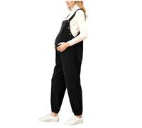 Maternity Corduroy Overalls for Pregnant Women Corduroy Dungarees Pregnancy Jumpsuit Ladies Cord Bib Pants with Pockets Adjustable Wide Leg Fleece Lined Trousers with Drawstring Waist S-XL