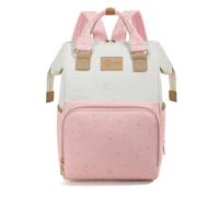 Maternity Diaper Carrier Diaper Backpack Bag Nappy Organizer With Contrasting Trim And Subtle Star Pattern In Oxford Cloth suitable for travel, Array, Pink