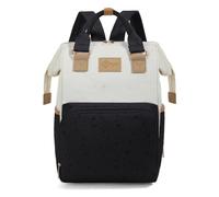 Maternity Diaper Carrier Diaper Backpack Bag Nappy Organizer With Contrasting Trim And Subtle Star Pattern In Oxford Cloth suitable for travel, Array, Black
