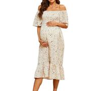 Maternity Dresses Summer, Pregnancy Dress, Casual Maternity Nursing Dress for Breastfeeding with Pockets Plus Size Maternity Clothing Maternity Occasion Dresses Sleep Long Dress Uk Elegant Party