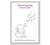 Maternity Leave Card - Leaving to Have a Baby - Perfect for Work Colleagues Office - Premium Greeting - Blank Inside to Write Special Wishes Good Luck Happy Messages - Eco-Friendly - Made in UK