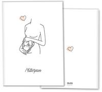 Maternity Log Cover 3-Piece Modern Lineart Pregnancy Gift Idea (German Maternity Log Joy)
