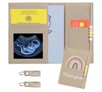 Maternity Log Cover Felt Maternity Log Protective Cover with Compartments Maternity Log Covers Rainbow Cover Maternity Log Organiser for Storing Insurance Cards Vaccination Certificate Ultrasonic