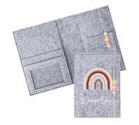 Maternity Log Protective Cover, Maternity Log Cover for Felt Protective Cover with Compartments, Pregnancy Diary Bag, for Storing Ultrasound Picture, Vaccination Certificate, Insurance Card, etc