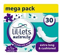 Maternity Pads, Extra Long Maxi Thick Pads with Wings, 10 Count (Pack of 3)