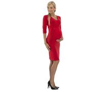 Maternity Shirt Dress Midi Knee Length short Sleeve Stretch " Nina