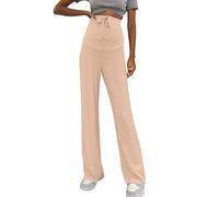 Maternity Trousers Maternity Casual Sweatpants Summer Outer Ice Silk Wide Leg Sweatpants Summer Thin Section Loose Casual Straight Trousers Lounge Pants Over The Belly Beige