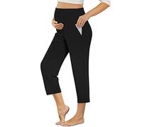 Maternity Trousers Summer - Pregnancy Trousers for Women Jogging Bottoms 3/4 Capri Trousers Lightweight Summer Trousers for Pregnancy Trousers Maternity Pants Comfortable Maternity Leggings Maternity