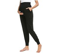 Maternity Women's Casual Pants Over Bump Stretchy Comfortable Lounge Yoga Pants Solid Color Skinny Fit Stretch Lounge Jogging Full Length Trousers Comfortable Long Pregnancy Sweatpants Plus Size