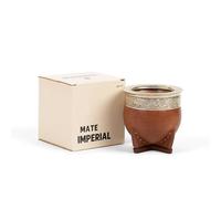 Materos Premium Yerba Mate Cup - Elegant, Functional & Durable Ceramic Imperial Design, Eco-Friendly Stylish Cup for Smooth Drinking Experience - Ceramic Imperial / 11 oz