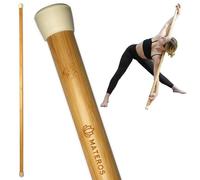 Materos Yoga Stick- 5ft Bamboo Mobility Stick- Premium Yoga Dowel- Physical Therapy Aide, Posture Corrector, Balance Support Stick, Stretching/Flexibility/Exercise Stick