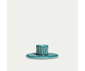 Mateus Stripes candle holder Ø8 cm Turquoise
