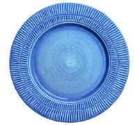 Mateus - Stripes Plate 28 cm, Light blue - Light blue