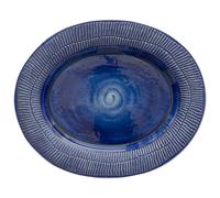 Mateus - Stripes Platter 35x30 cm, Blue - Blue