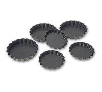 Matfer Bourgeat Steel Exopan Scalloped Quiche / Tart Pan, 4.37", 12PK 332659