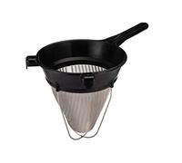 Matfer Bourgeat 017362 EXOGLASS Bouillon Strainer 10" Boullon, Stainless Steel, Black/Grey