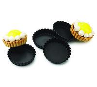 MatferBourgeat Exoglass Round Fluted Tartlet Mould - 100mm 4" (Pack 12) | Non-stick properties and 4-inch imperial sizing recover key bake specs, optimized for commercial pastry prep.