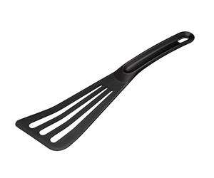 MatferBourgeat FA965 Pelton Spatula Perforated, Black, 20mm x 90mm x 300mm | Resists temperatures up to 300C without melting to comfortably turn, lift and slide delicate food in commercial kitchens.