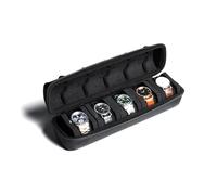 MATGEUT 5 SLOT Watch Travel Case for Men-Hard portable Watch Roll Case-Storage and Display fit large &small watches