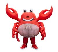MatGui Inflatable Crab Costume for Adults | Funny Blow Up Red Crab Fancy Dress Outfit, Cute Ocean Sea Creature Cosplay Suit, Halloween Carnival Seafood Theme Party,