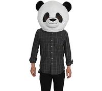 MatGui Plush Panda Head mask Adult Mascot Animal Head Mask Halloween White Birthday Party Costume