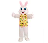 MatGui Yellow Vest Adult Easter Bunny Costume Plush Rabbit Bunny Costume