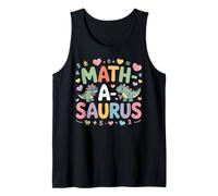 Math-a-Saurus Dinosaur Chalkboard Fun for Kids & Teachers Tank Top