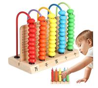 Math Abacus | 5 Row Counting Toys Games,Math Toys with Multi Color Beads,for Boys Girls Elementary School Preschool